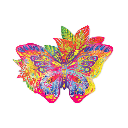 Puzzle 2D Lemn ECO - Fluture - Colorat, Educativ